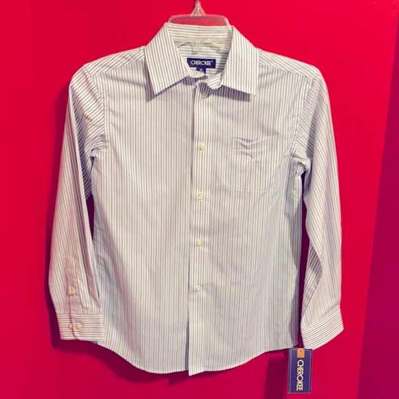 Cherokee Other - Boys button up long sleeve stripe shirt